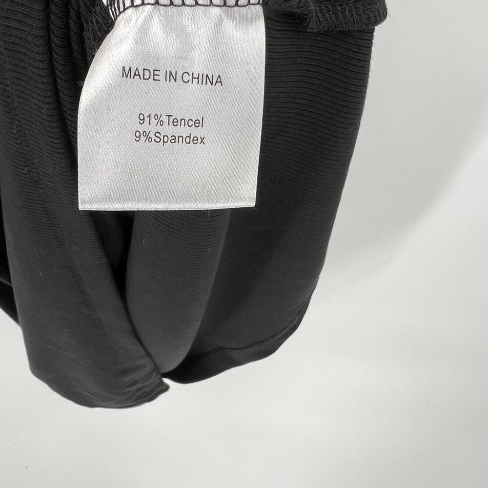 Quince Women’s Black Tencel Rib Knit Maxi Slip Dress sz XS NWT Sleeveless Long - Picture 6 of 8